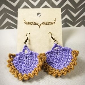Lavendar Fan Earrings